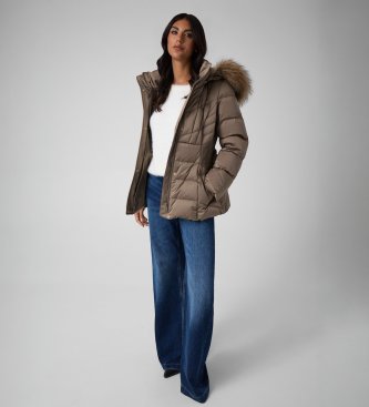 Guess Giacca corta Marina con piumino marrone