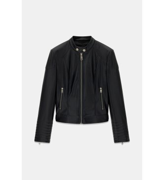 Guess Black faux leather jacket