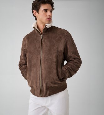 Guess Giacca effetto scamosciato marrone