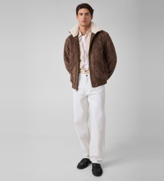 Guess Giacca effetto scamosciato marrone