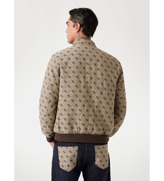 Guess 4G Logo-Jacke Jacquard braun