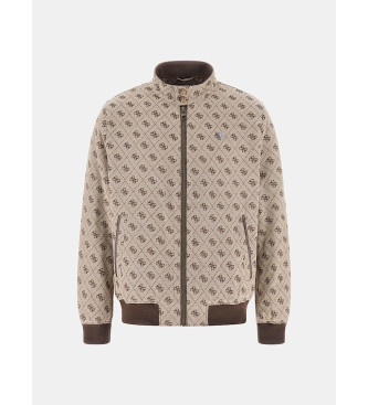 Guess 4G Logo-Jacke Jacquard braun