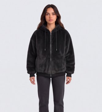 Guess Veste Lucrezia en fourrure synthétique avec logo noir