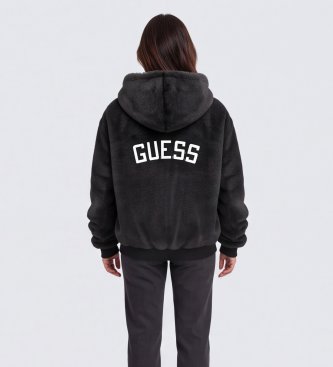 Guess Veste Lucrezia en fourrure synthétique avec logo noir