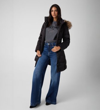Guess Piumino lungo medio marrone