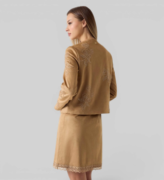 Guess Brown Beaded Oceane Jacket