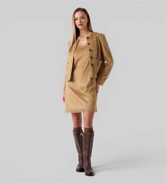 Guess Brown Beaded Oceane Jacket