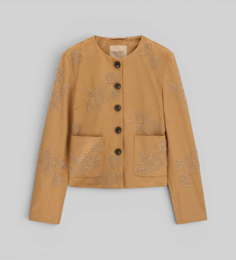 Guess Brown Beaded Oceane Jacket