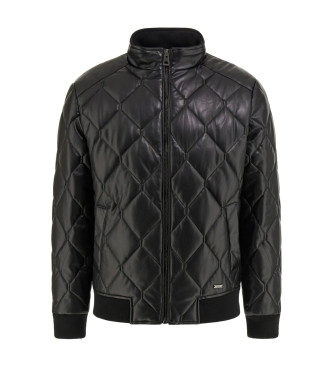 Guess Blouson bombardier en fausse fourrure noir