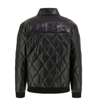 Guess Casaco bomber de pele falsa preto