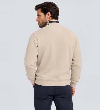 Guess Beige zip-up trucker jacket