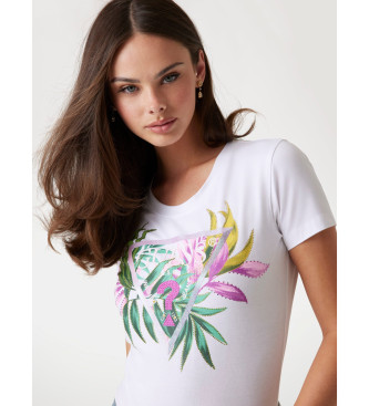 Guess T-shirt Flores branca