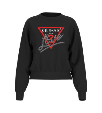 Guess Sudadera Studdes love negro