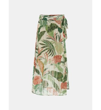 Guess Floral print crossover skirt