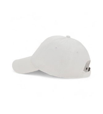 Guess Biała czapka z trójkątnym logo