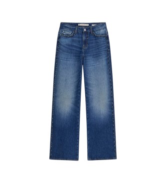 Guess Jeans med normal talje og blå nitter