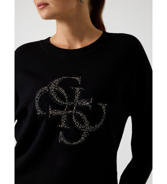 Guess Jersey con logotipo y tachuelas negro