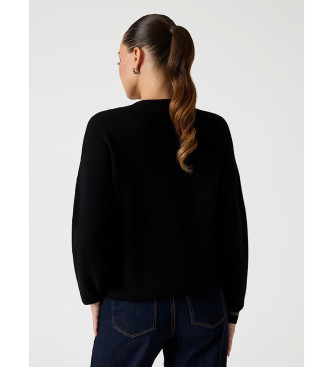 Guess Jersey con logotipo y tachuelas negro