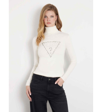 Guess Triangle turtleneck jumper white