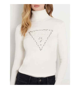 Guess Triangle turtleneck jumper white