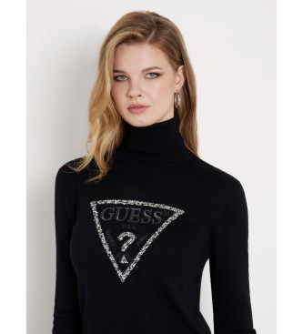 Guess Pull  col roul triangulaire noir