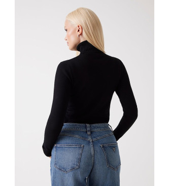 Guess Pull  col roul avec logo Triangle noir