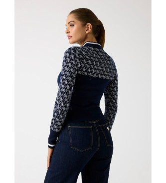 Guess Maglione in misto lana con logo blu