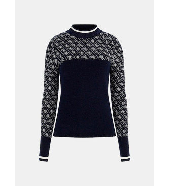 Guess Maglione in misto lana con logo blu