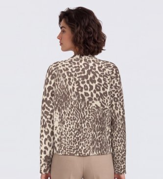 Guess Maglione Helen stampato marrone