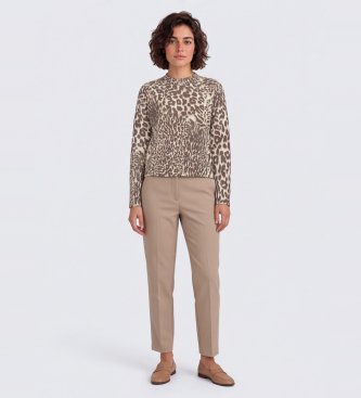 Guess Maglione Helen stampato marrone