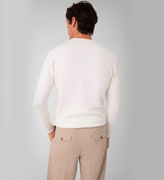 Guess Rundhalströja med beige logotyp