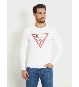 Guess T-shirt con logo bianco originale