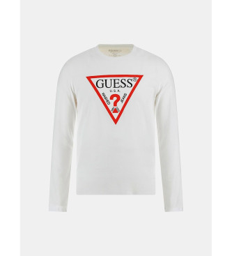 Guess T-shirt con logo bianco originale