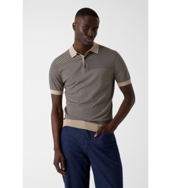 Guess Polo en mélange de laine marron