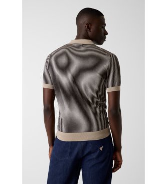 Guess Polo en mélange de laine marron