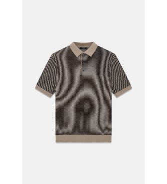 Guess Polo en mélange de laine marron
