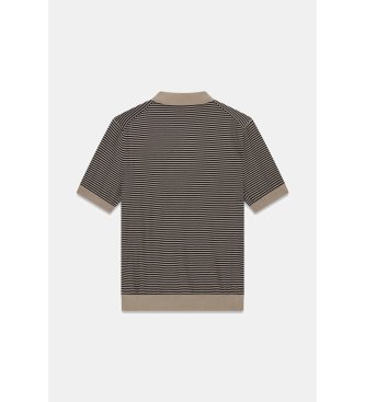 Guess Polo en mélange de laine marron