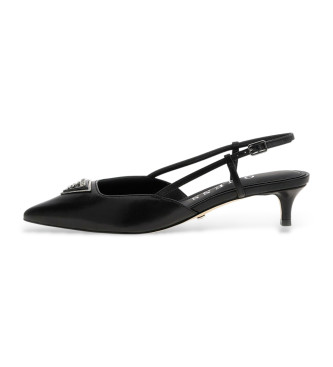 Guess Chaussures en cuir noir Jesson