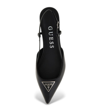 Guess Chaussures en cuir noir Jesson