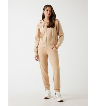 Guess Jogginghose aus Neopren mit beigem Logoband