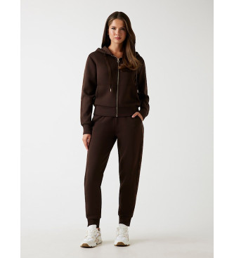 Guess Jogginghose aus Neopren mit braunem Logoband