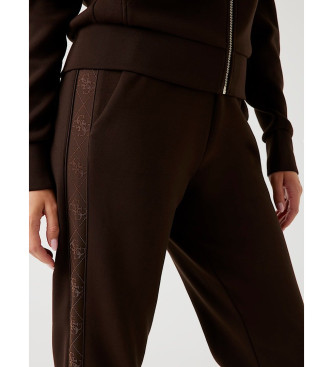 Guess Jogginghose aus Neopren mit braunem Logoband