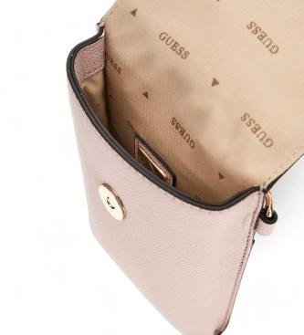 Guess Porta cellulare in ottone rosa