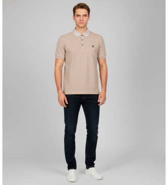 Guess Polo con logo sul colletto bianco