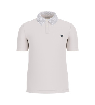 Guess Polo con logo sul colletto bianco