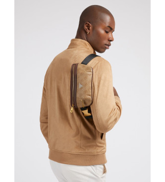 Guess Vezzola Smart Grteltasche Logo 4G braun