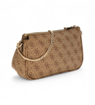Guess Mini bandolera Noelle con logotipo 4G marrn