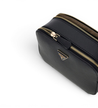 Guess Mini shoulder bag Noelle saffiano black