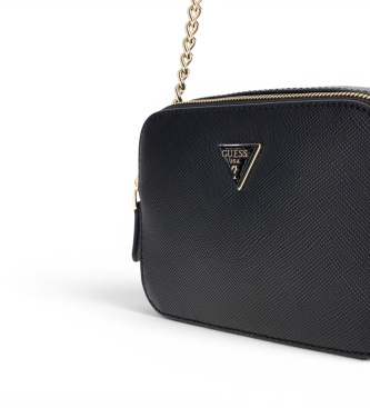 Guess Mini shoulder bag Noelle saffiano black
