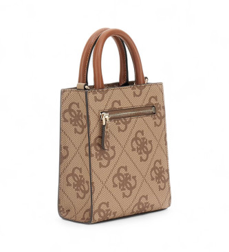 Guess Mini-Umhngetasche Erenia mit Logo 4G braun